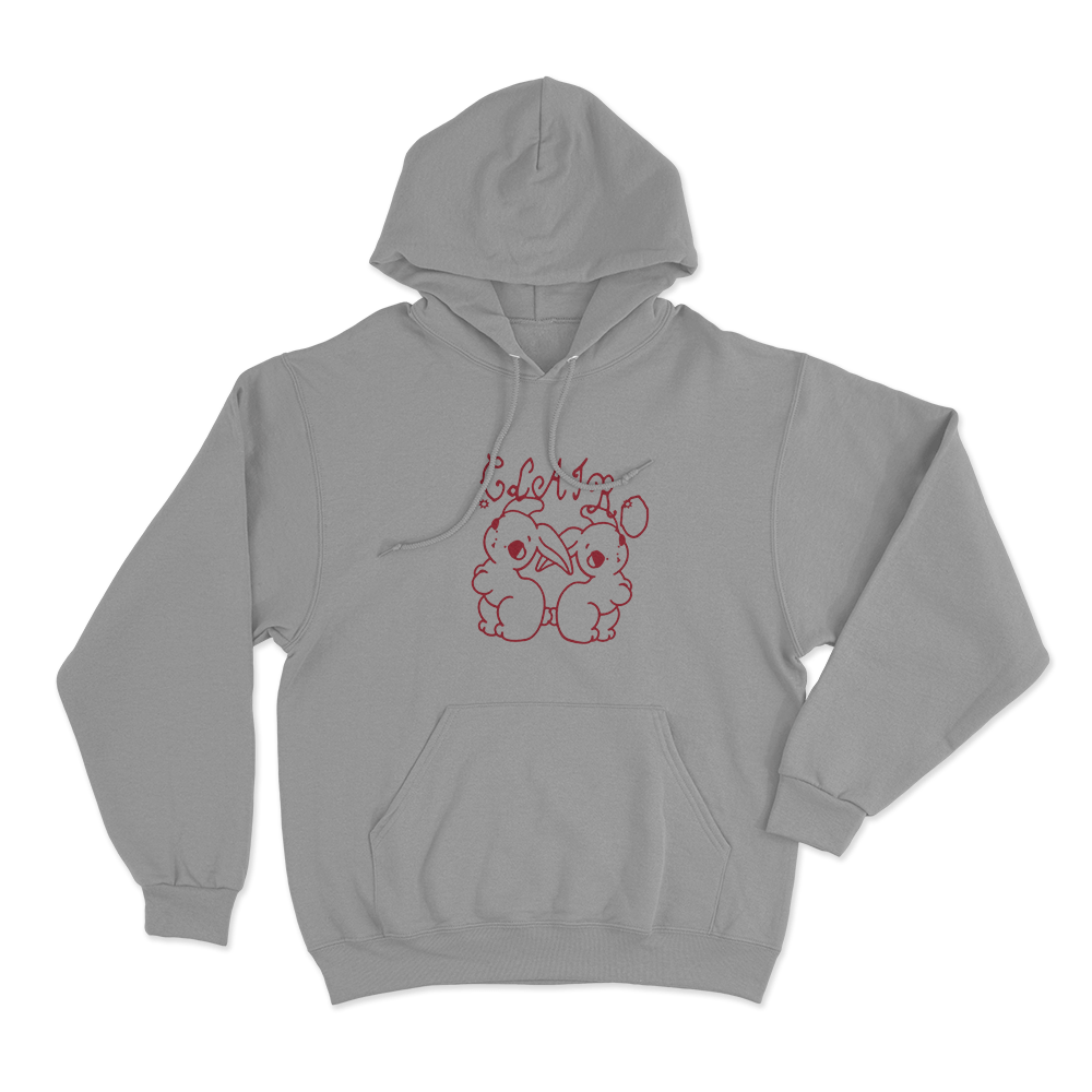 Clairo Bunny Pair Unisex Hoodie Grey Clairo Bunny Pair Unisex Hoodie Grey