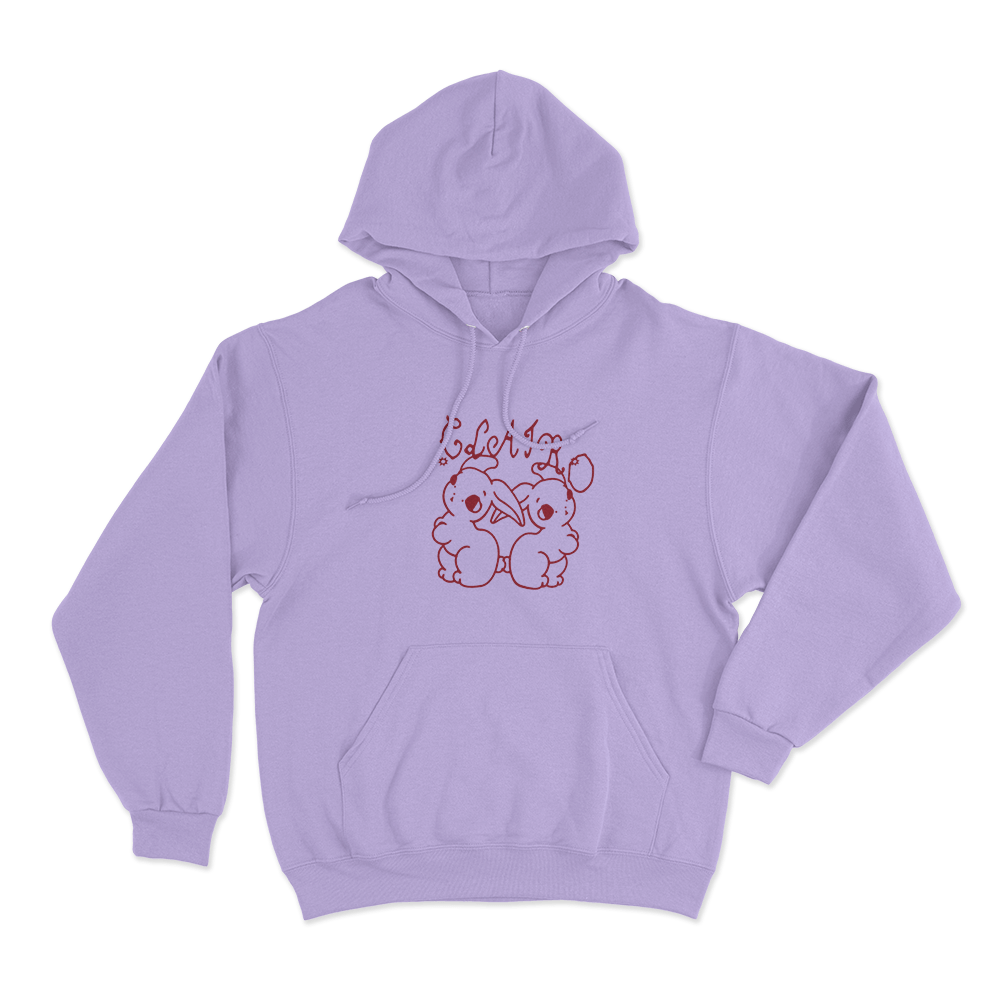 Clairo Bunny Pair Unisex Hoodie Purple Clairo Bunny Pair Unisex Hoodie Purple