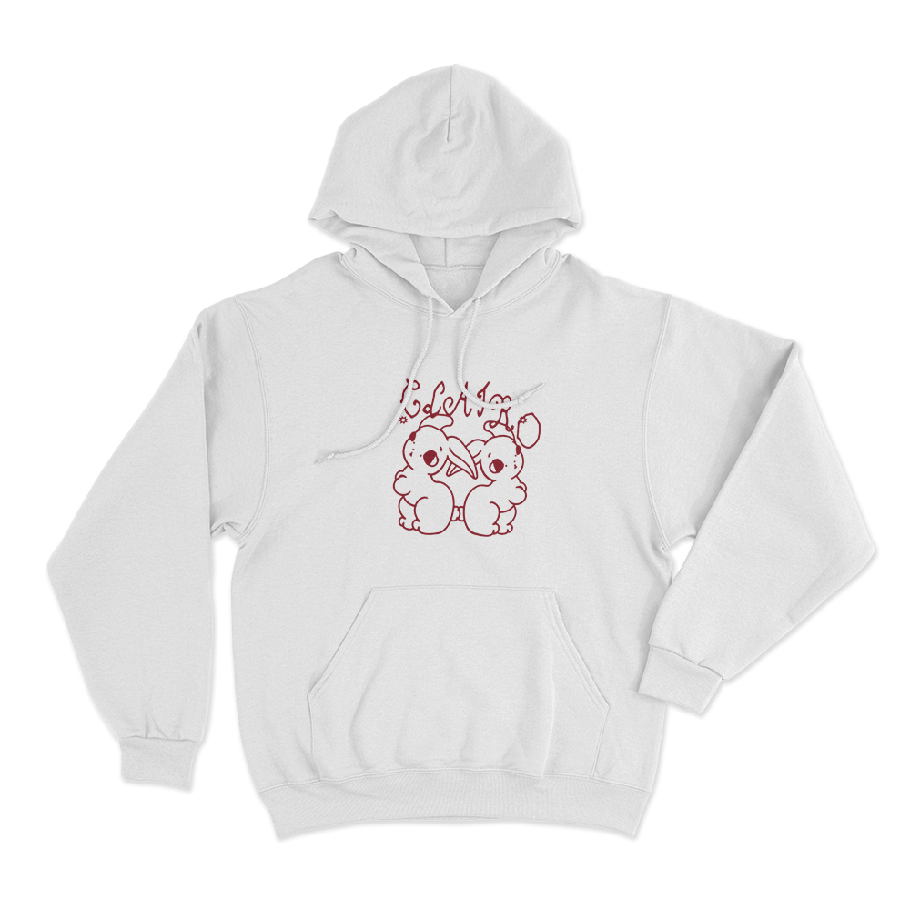 Clairo Bunny Pair Unisex Hoodie White Clairo Bunny Pair Unisex Hoodie White