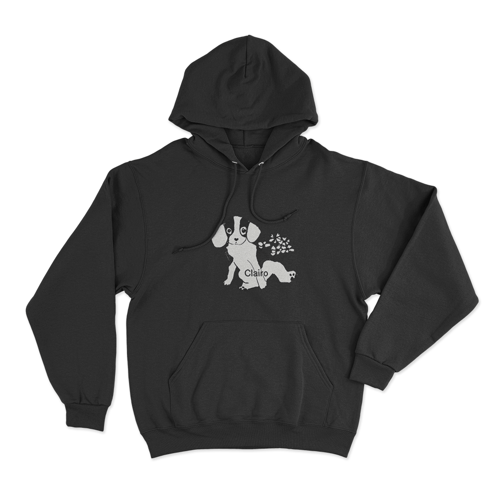 Clairo Flower Puppy Hoodie Black Clairo Flower Puppy Hoodie Black
